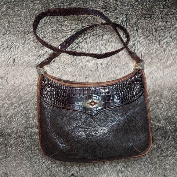 Brighton Vintage Leather Bag Brown 812350 - Picture 2 of 10